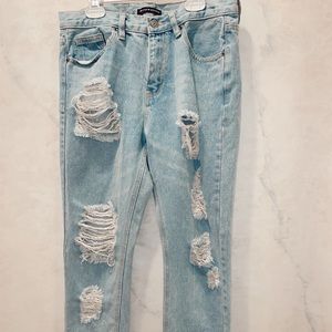 brandy melville ripped blue jeans